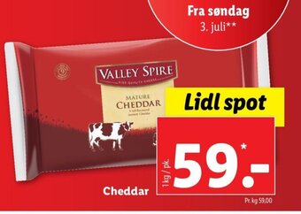 Lidl Valley Spire Cheddar tilbud