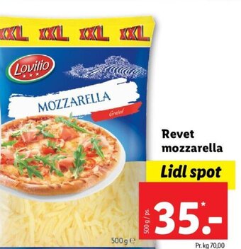 Lidl Lovilio Revet mozzarella tilbud