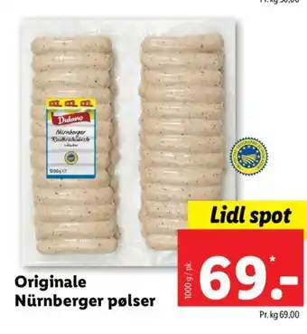 Lidl Originale Nürnberger pølser tilbud