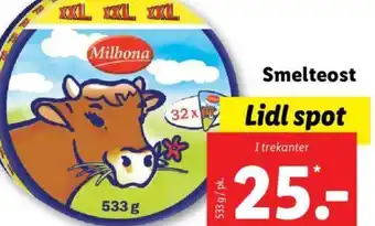 Lidl Milbona Smelteost tilbud