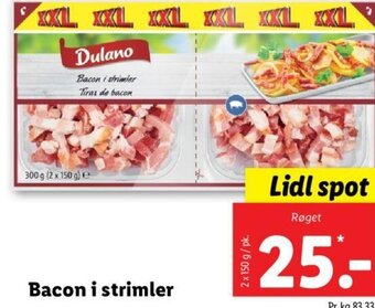 Lidl Bacon i strimler tilbud