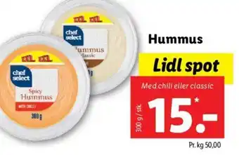 Lidl Chef choice Hummus tilbud