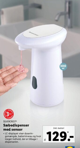 Sæbedispenser med sensor