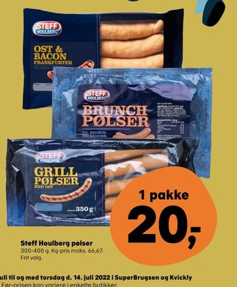 Kvickly Steff houlberg frankfurter tilbud