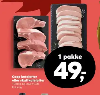 Kvickly Coop grisekoteletter tilbud