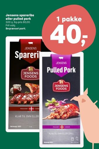 Kvickly Jensens spareribs tilbud