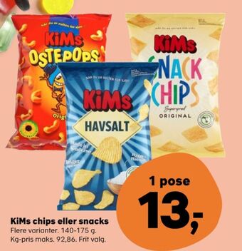 Kvickly Kims chips tilbud