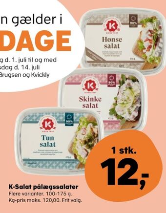 Kvickly K-salat tunsalat tilbud