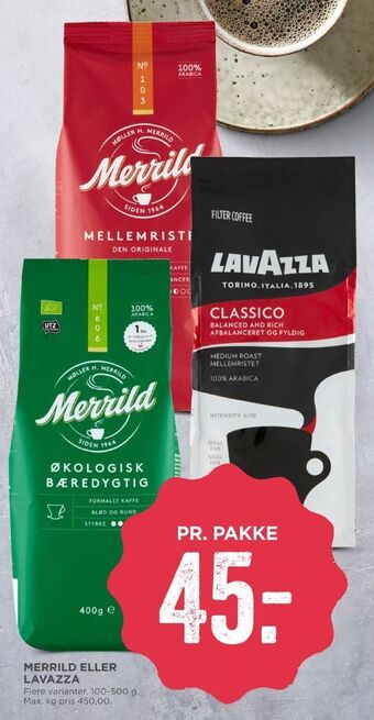 MENY Merrild kaffe formalet tilbud