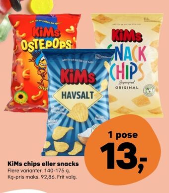 SuperBrugsen Kims chips tilbud
