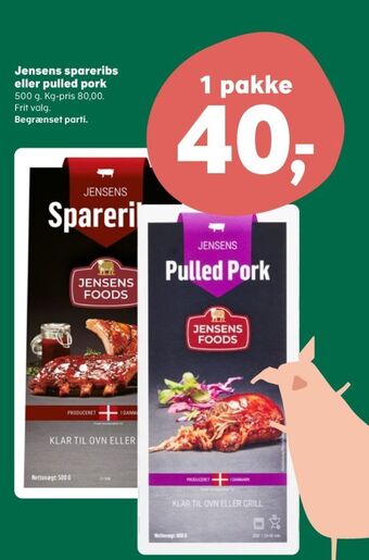 SuperBrugsen Jensens spareribs tilbud