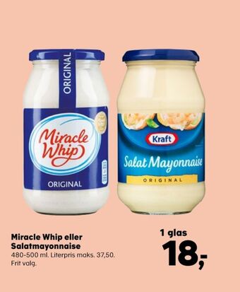 SuperBrugsen Miracle whip mayonnaise tilbud