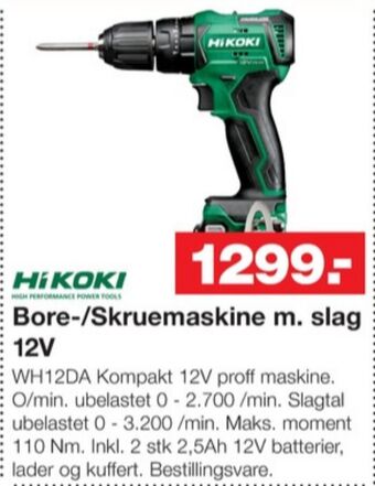 Hikoki bore- og skruemaskine