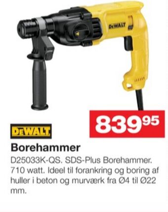 Bauhaus Dewalt borehammer tilbud