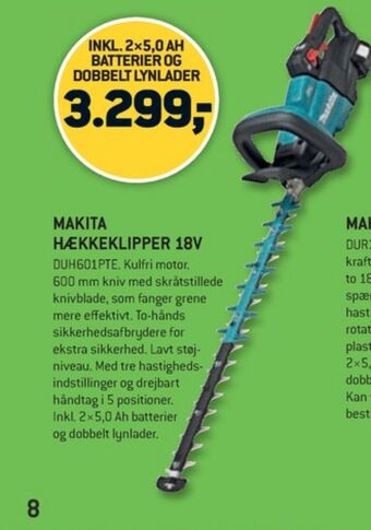 XL-BYG Makita hækkeklipper tilbud
