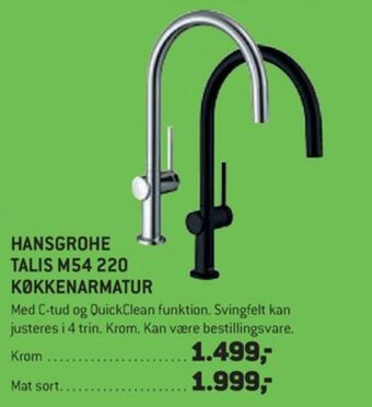 XL-BYG Hansgrohe køkkenarmatur tilbud