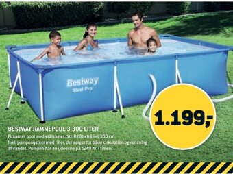 XL-BYG Bestway Rammepool 3.300 Liter tilbud