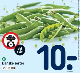 REMA 1000 Danske ærter pr ½ kg tilbud