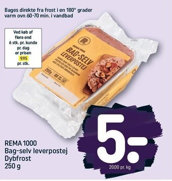 REMA 1000 Rema 1000 bag-selv leverpostej tilbud