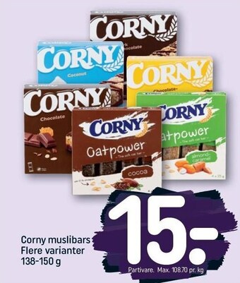 REMA 1000 Corny muslibars tilbud