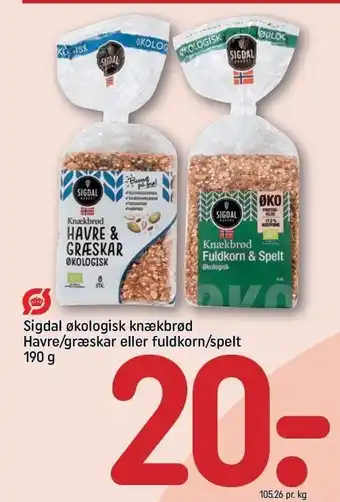 REMA 1000 Øko knækbrød tilbud