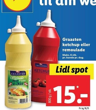 Lidl Graasten ketchup el. remoulade tilbud