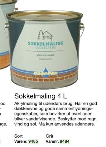 Harald Nyborg Sokkelmaling 4 L tilbud