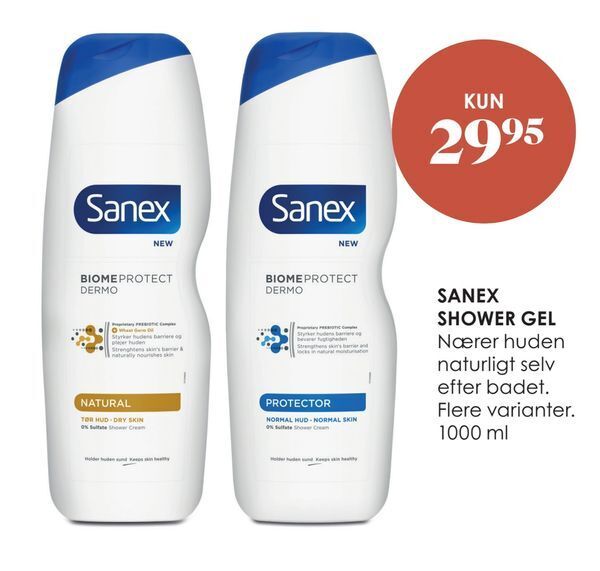 Sanex shower gel tilbud hos Matas