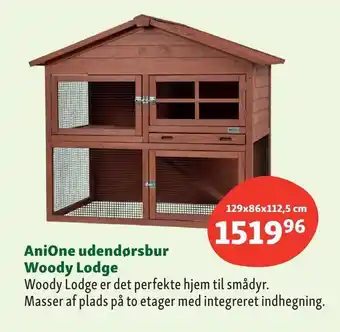 Maxi Zoo AniOne udendørsbur Woody Lodge tilbud