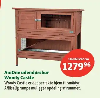 Maxi Zoo AniOne udendørsbur Woody Castle tilbud