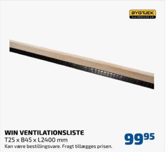 Bygtjek ventilationsklemliste