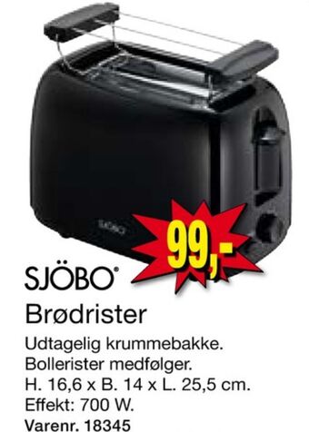 Harald Nyborg Sjöbo brødrister tilbud