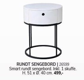 Daells Bolighus Rundt sengebord tilbud