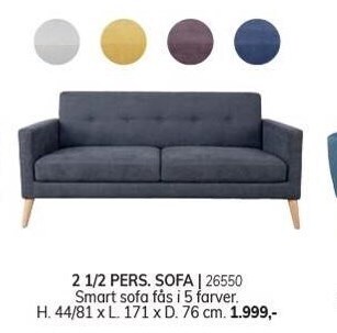 Daells Bolighus 2 1/2 pers. sofa tilbud
