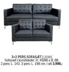 Daells Bolighus 3+2 Pers sofasæt tilbud