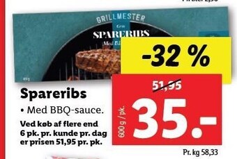 Lidl Spareribs tilbud