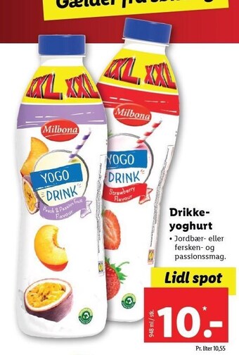 Lidl Drikkeyoghurt tilbud