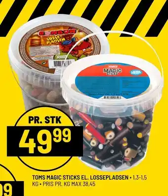 Priss Toms magic sticks el. lossepladsen tilbud