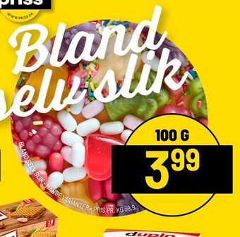 Priss Bland selv slik tilbud