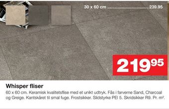 Bauhaus Whisper fliser tilbud