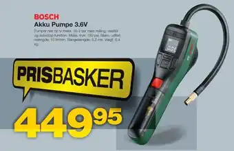 Bauhaus Akku Pumpe 3,6V tilbud