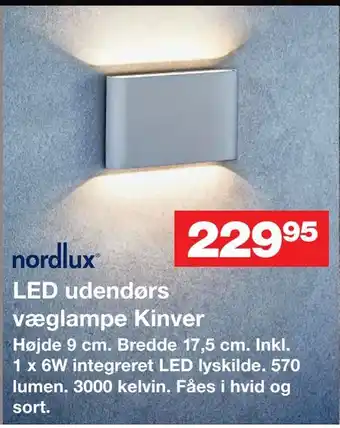 Bauhaus LED udendørs væglampe Kinver tilbud