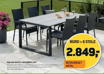 Bord + 6 stole