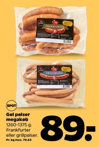 Netto Gøl grillpølser tilbud