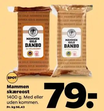 Netto Mammen skæreost danbo guld mellemlagret tilbud