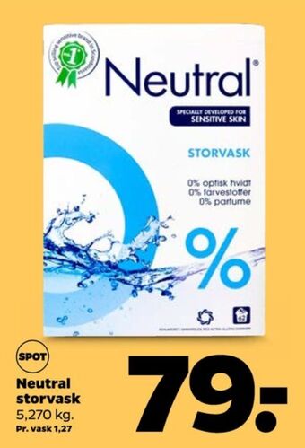 Netto Neutral vaskepulver tilbud