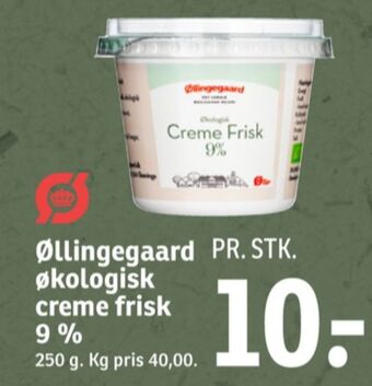 SPAR Øllingegaard creme fraiche 9 % tilbud