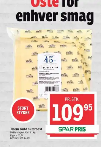 Them ost skæreost mellemlagret