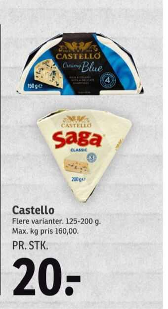 SPAR Castello skimmelost saga classic tilbud
