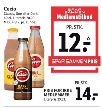 SPAR Cocio chokolademælk classic tilbud